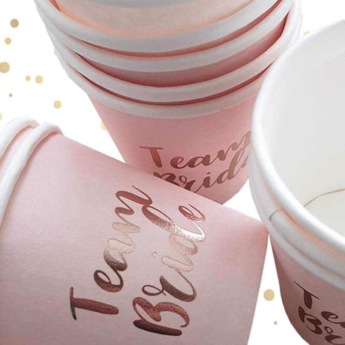 10 Rose Gold Shot Glasses Rose Gold Team Bride Cups Wedding Etsy UK