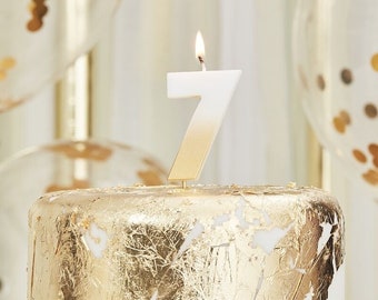 Cake Topper Gold Number 7 - Etsy