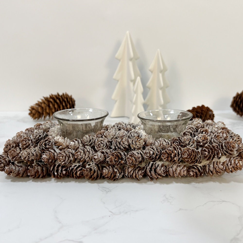 Mini Pine Cone Tealight Candles - Set of 9, Lake & Lodge Party Supplies