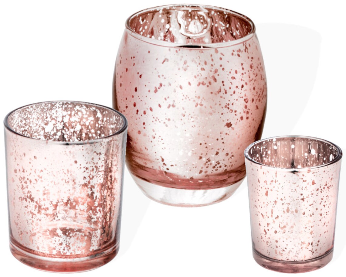 Rose Gold Glass Candle Holders Christmas Candle Holder Glass Etsy UK
