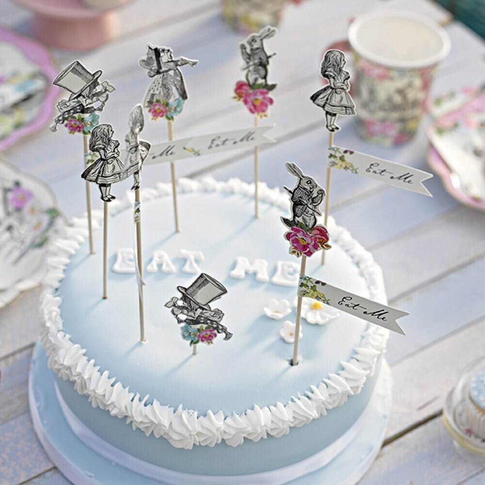 Alice in Wonderland Round Edible Cake Topper – Deezee Designs