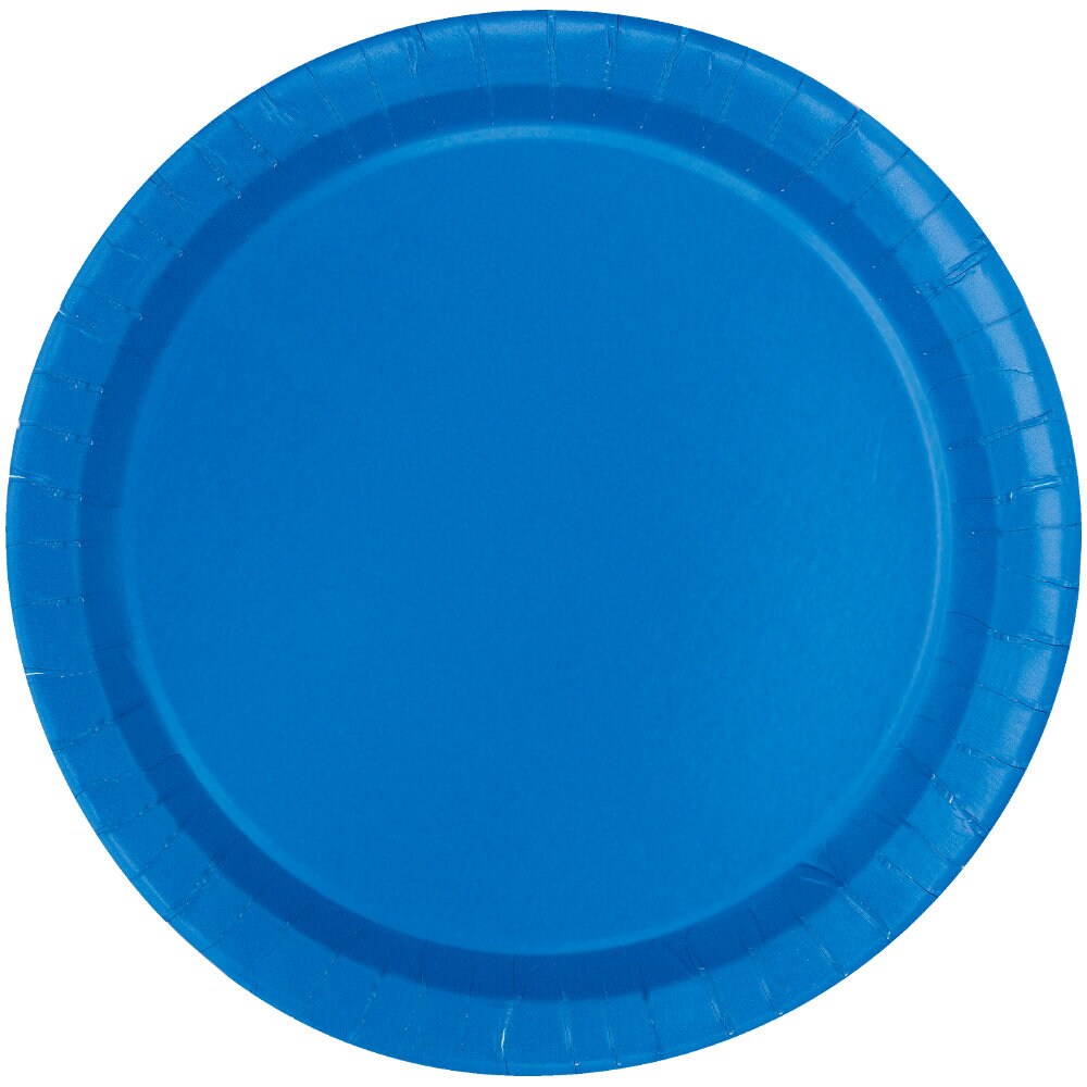8 Royal Blue Paper Plates Blue Party Plates Boy Baby Shower Etsy