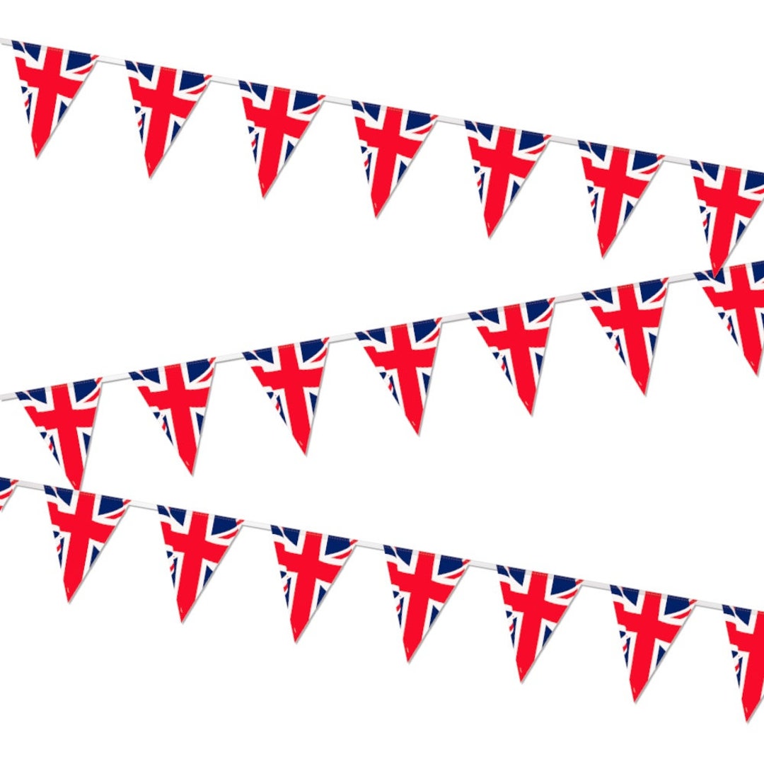 12ft Union Jack Bunting, Kings Coronation Bunting, Union Jack Party