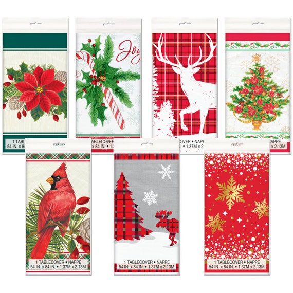 Plastic christmas tablecloths Clearance