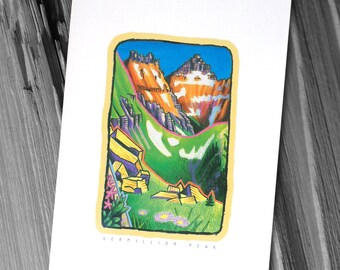 Vermillion Peak…  a Colorado Mountain Blank Note Card