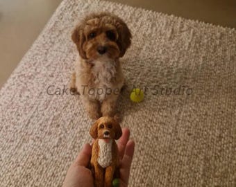 Personalized Pet Wedding Cake Topper: Custom Dog & Cat Figurine