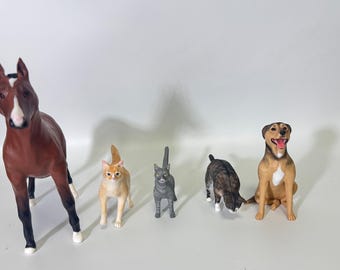 Topo de bolo de casamento personalizado para animais de estimação: estatueta personalizada de cão e gato