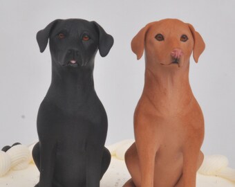 Personalized Pet Wedding Cake Topper: Custom Dog & Cat Figurine