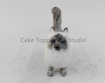 Personalized Pet Wedding Cake Topper: Custom Dog & Cat Figurine