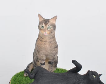 Personalized Pet Wedding Cake Topper: Custom Dog & Cat Figurine