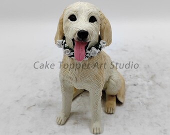 Topo de bolo de casamento personalizado para animais de estimação: estatueta personalizada de cão e gato