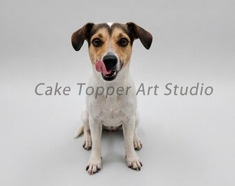 Topo de bolo de casamento personalizado para animais de estimação: estatueta personalizada de cão e gato