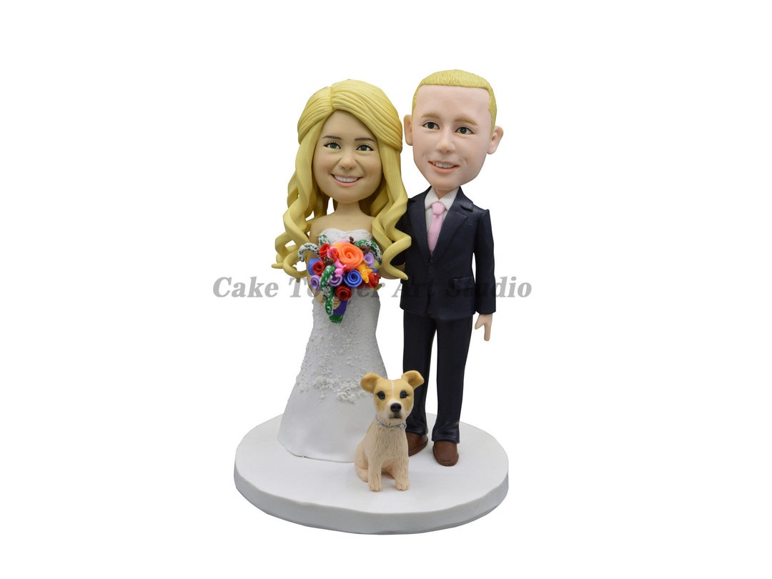 Wedding Cake Topper Personalized Cake Topper Bride and Groom - Etsy