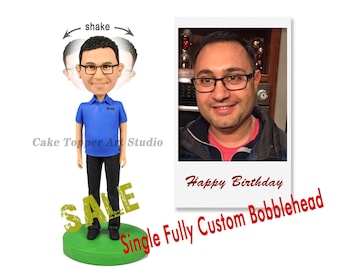 Birthday bobblehead  custom figurine Custom Bobble head  Custom made   Bobblehead Christmas Gift  single bobblehead