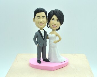 Unique wedding cake topper, personalized cake topper, Bride and groom cake topper, Mr and Mrs cake topper