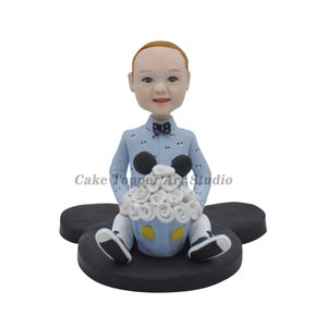 kid cake topper, personalized cake topper, cake topper with dog, kied bobblehead,Cake Toppers custom cake topper with pets.Dog cake topper