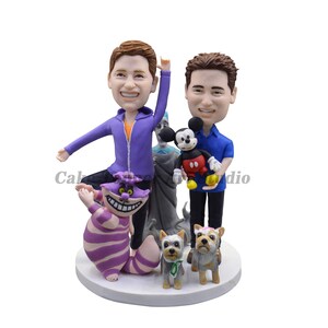 wedding cake topper, personalized cake topper, Bride and groom cake topper, bobblehead cake topper ,Cake Toppers custom cake topper