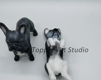 Topo de bolo de casamento personalizado para animais de estimação: estatueta personalizada de cão e gato