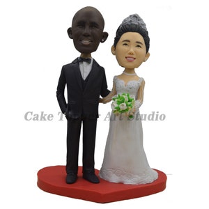 wedding cake topper, personalized cake topper, bobblehead cake topper,CakeToppers custom caketopperAnniversary pet Personalized custom pets,