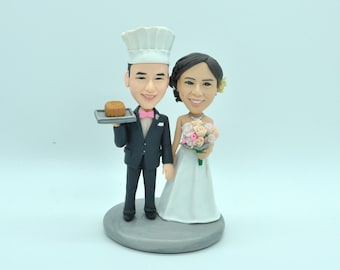 Custom cake topper,Chefs cake topper,Wedding Cake Topper , Cartoon cake topper, wedding topper, cake toppers wedding