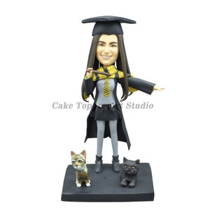 Graduated Bobblehead Birthday bobblehead  custom figurine Custom Bobble head  Custom made Bobblehead  Birthday Gift Christmas bobblehead