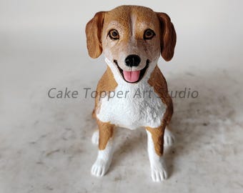 Topo de bolo de casamento personalizado para animais de estimação: estatueta personalizada de cão e gato