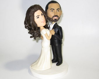 Wedding anniversary cake topper ,groom and bride topper