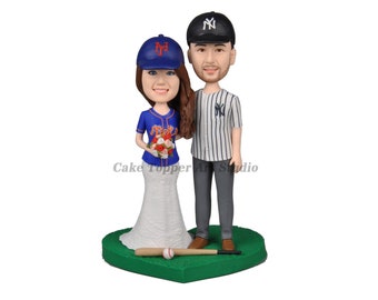 wedding cake topper, personalized cake topper, , bobblehead cake topper ,Cake Toppers custom cake topper Christmas bobble head