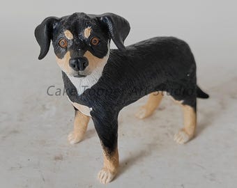 Topo de bolo de casamento personalizado para animais de estimação: estatueta personalizada de cão e gato