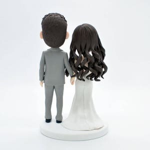 Unique wedding cake topper, personalized cake topper, Bride and groom cake topper, Mr and Mrs cake topper image 4