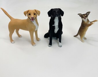 Personalized Pet Wedding Cake Topper: Custom Dog & Cat Figurine