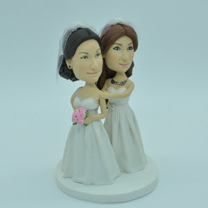 Customized Lesbian Wedding Lesbian Wedding Cake Topper Tattoo cake topper