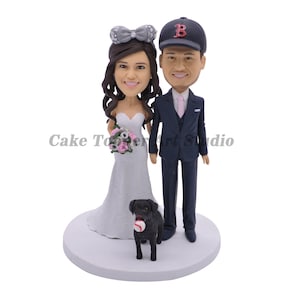 Custom Bobblehead Wedding Cake Topper,Custom Figurine Wedding Cake Topper,  Custom Wedding BobbleheadPersonalized Wedding Cake Bobbleheads,