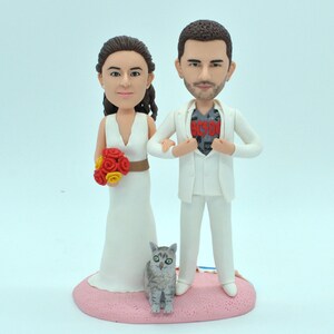 Wedding topper Cake toppers wedding bobblehead custom wedding cake topper custom Cake topper wedding figurine Wedding bobble head