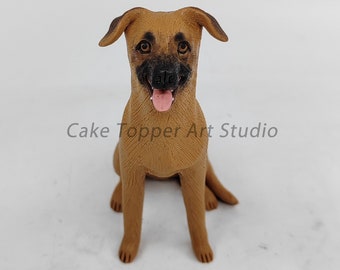 Personalized Pet Wedding Cake Topper: Custom Dog & Cat Figurine