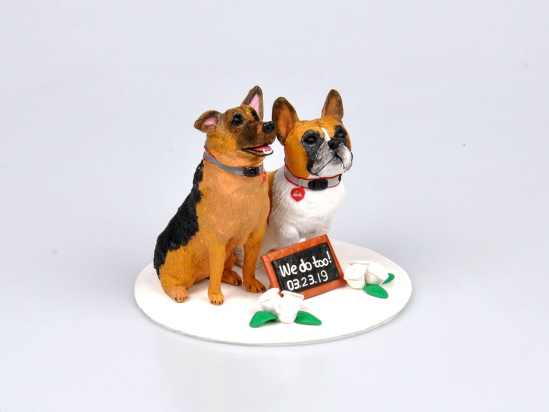 Personalized custom petsDog wedding caketopper,Pets Birthday,cat caketopper Miniature, Anniversary pet,pets topper,christmas topper souvenir image 8