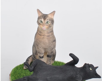 Personalized Pet Wedding Cake Topper: Custom Dog & Cat Figurine