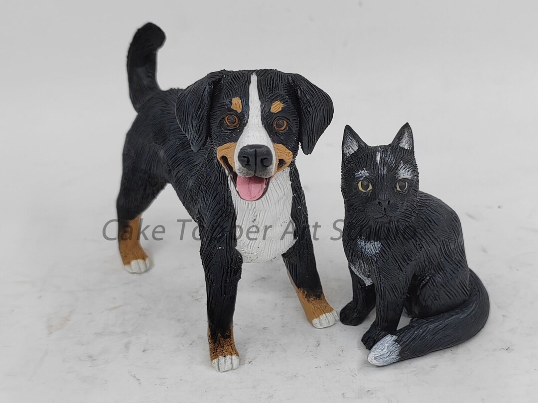 Personalized Pet Wedding Cake Topper: Custom Dog & Cat Figurine - Etsy