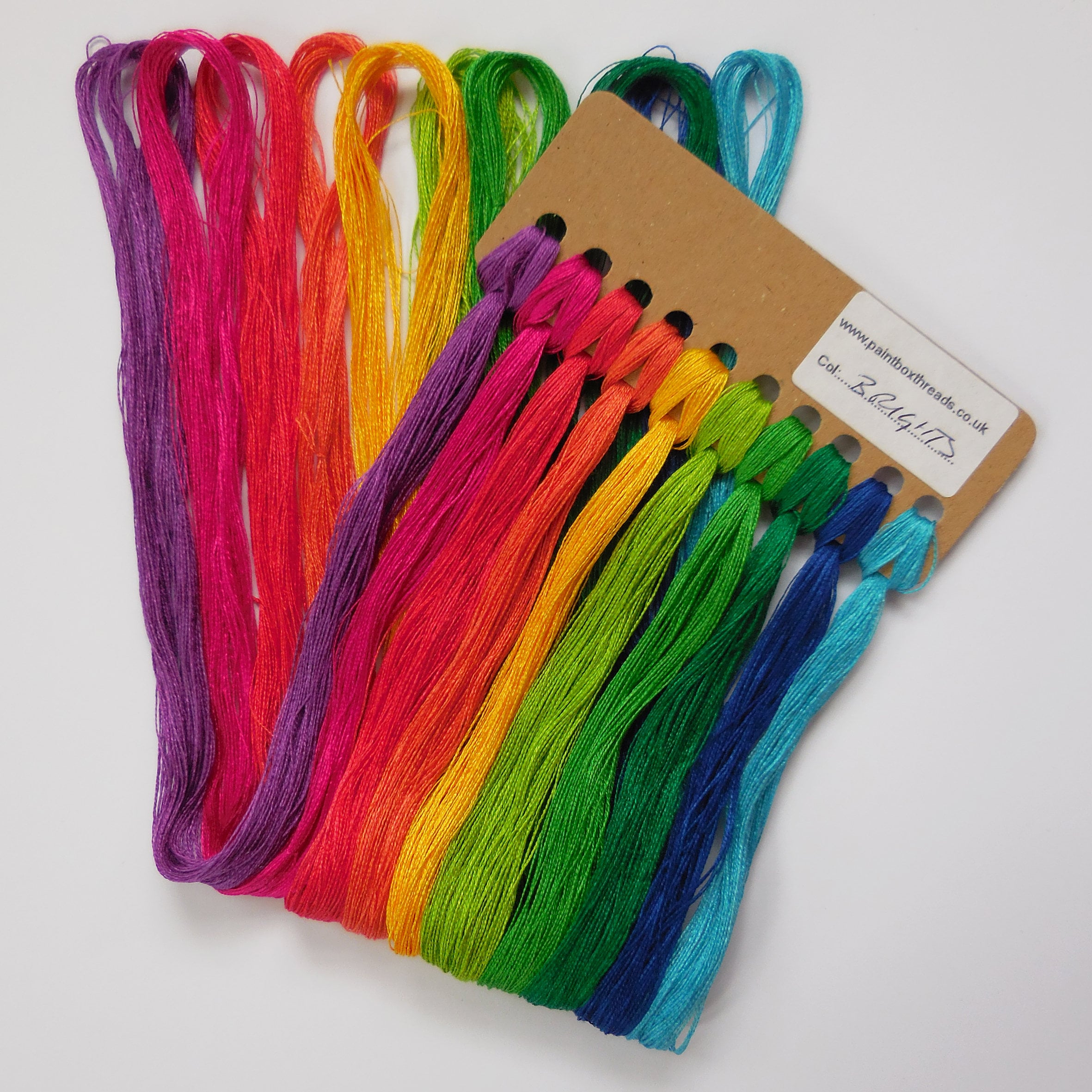 Hand Dyed Silk Embroidery Threads Fine Weight brights 10 Etsy UK