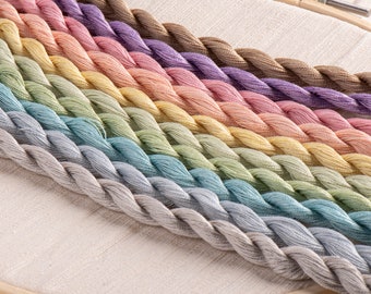 Hand Dyed Embroidery Thread Pack (10 colours) - Pastels Collection