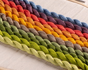 Hand Dyed Embroidery Thread Pack (10 colours) - Wildflowers