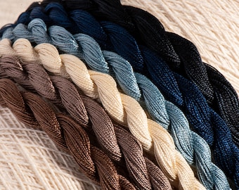 手染め刺繍コットンパール12 - 6色パック「ウィスキーナイツ」