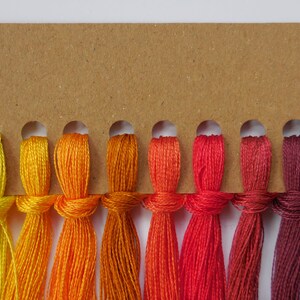 Hand Dyed Silk Embroidery Thread - Classic Reds/yellows Pack (10 Colour ...