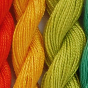 Hand Dyed Embroidery Thread Pack 10 colours Brights Collection image 3