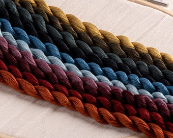 Hand Dyed Embroidery Threads - Heritage Collection (10 colour pack)