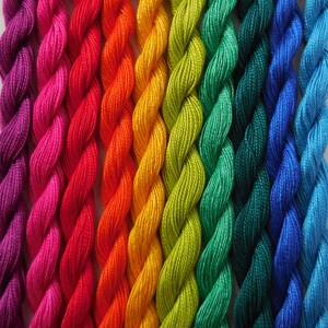 Hand Dyed Embroidery Thread Pack 10 colours Brights Collection image 2