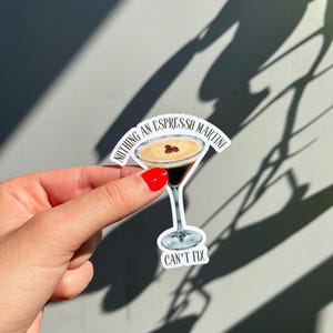 Espresso Martini Sticker, Kindle Sticker, Aesthetic Stickers, It girl Stickers, Cute Girly Stickers, Cute Stickers