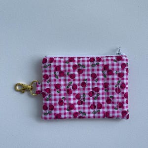 Keychain Wallet Zipper Pouch Quilted Pouch Handmade Gift for Her Airpods Case Small Wallet Coin Purse Quilted Bag