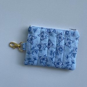 Keychain Wallet Zipper Pouch Quilted Pouch Handmade Gift for Her Airpods Case Small Wallet Coin Purse Quilted Bag