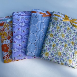 Quilted Book Sleeve, Book Lover Gift, Quilted Kindle Sleeve, Book Holder, Gift for Her, Reader Gift Bookish Gifts Bible Cover Tablet Sleeve